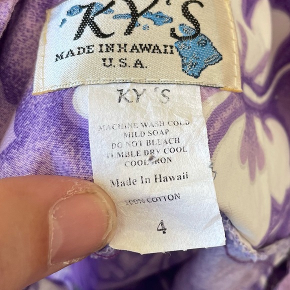 KYS MADE IN HAWAII PURPLE HIBISCUS FLOWER GRAPHIC PRINT DRESS SIZE 4T BEACH SURF - Picture 6 of 6